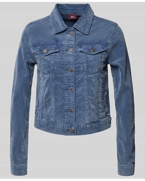M·a·c Regular Fit Jeansjacke aus Baumwoll-Mix - Blau