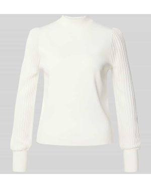 Zero Strickpullover aus Viskose-Mix mit Ballonärmeln - Weiß