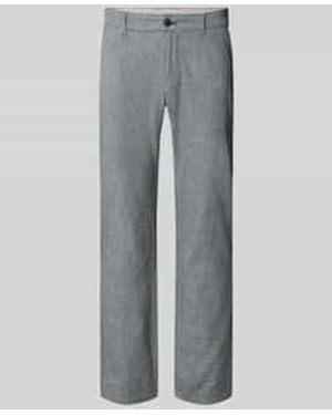 S.oliver Regular Fit Chino Van Een Katoen-Linnenmix Model 'Phoenix' - Grijs
