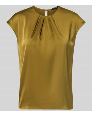 Zero Regular Fit Bluse aus Satin - Grün