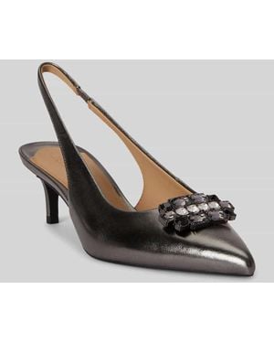 Ralph Lauren Pumps mit Strassapplikation aus Rindsnappa - Schwarz