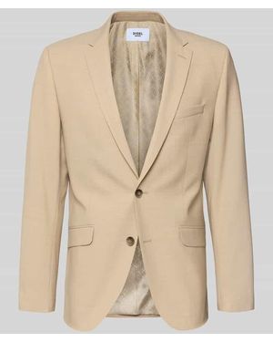 DIGEL Slim Fit 2-Knopf-Sakko mit Pattentaschen Modell 'Allen' - Natur