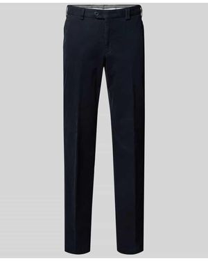 Hiltl Regular Fit Stoffhose mit Bügelfalten Modell 'Peaker' - Blau