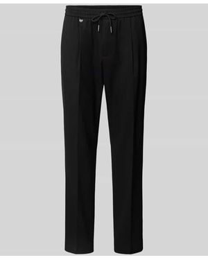 Antony Morato Loose Fit Stoffhose aus Leinen-Viskose-Mix Modell 'NEIL' - Schwarz