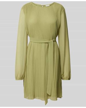 Vila Knielanges Kleid Mit Rundhalsausschnitt Modell 'Daliana' - Grün