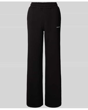 PEGADOR Wide Fit Sweatpants mit Logo-Stitching Modell 'Anni' - Schwarz