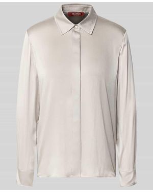 Max Mara Regular Fit Langarmbluse aus Seiden-Mix Modell 'XERO' - Natur