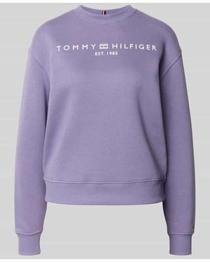 Tommy Hilfiger Relaxed Fit Sweatshirts aus Baumwoll-Mix - Lila