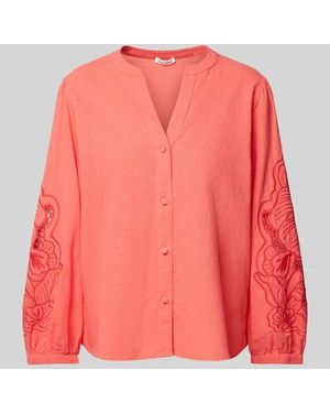 Seidensticker Regular Fit Bluse Mit Lochstickerei - Pink