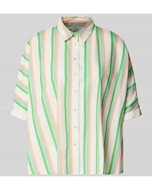 Emily Van Den Bergh Relaxed Fit Bluse im Allover-Look - Grün