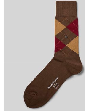 Burlington Socken mit Label-Details - Braun