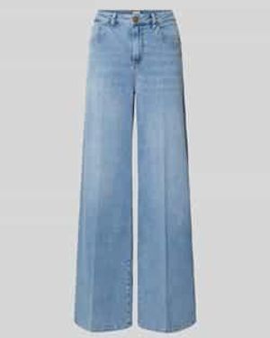 Seductive Wide Leg Jeans Met Persplooien Model 'Maury' - Blauw