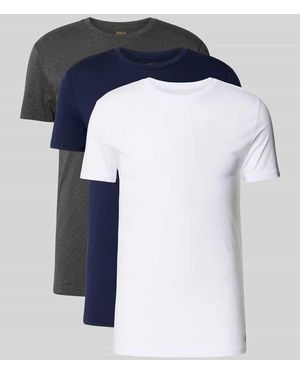 Polo Ralph Lauren Regular Fit T-Shirt-Set aus reiner Baumwolle im 3er-Pack - Blau