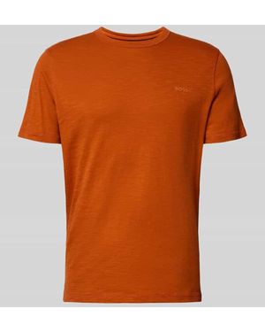BOSS Regular Fit T-Shirt aus reiner Baumwolle Modell 'TEGOOD' - Orange