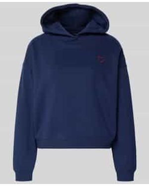 Opus Hoodie Met Stitching Model 'Galentine' - Blauw