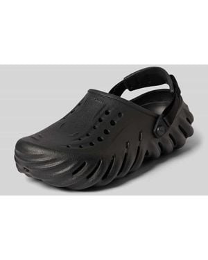 Crocs™ Clogs mit verstellbarem Riemen Modell 'Echo' - Schwarz