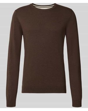 S.oliver Regular Fit Pillover aus reiner Baumwolle - Braun