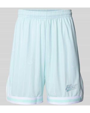 Karlkani Relaxed Fit Bermudas mit Logo-Stitching Modell 'Varsity' - Blau