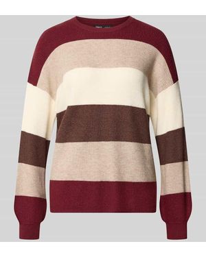 ONLY Regular Fit Pullover aus Viskose-Mix Modell 'LATIA' - Rot