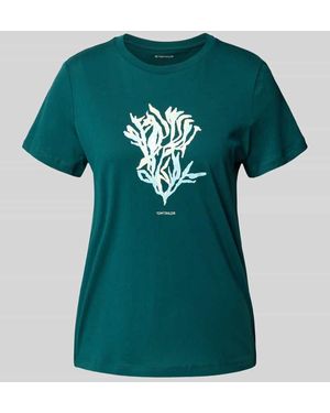 Tom Tailor Regular Fit T-Shirt aus reiner Baumwolle - Grün