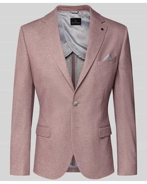 Zuitable Slim Fit 2-Knopf-Sakko mit Pattentaschen - Mehrfarbig