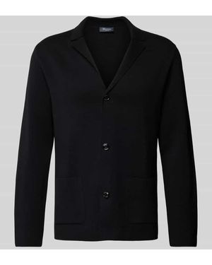 Maerz Strickjacke Mit Reverskragen - Schwarz