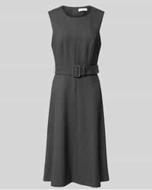 Comma, Midi-Jurk Met Viscose, Model 'September' - Grijs