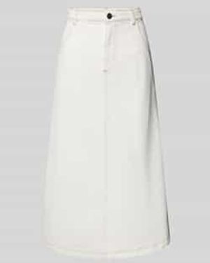 American Vintage Jeansrok Met Franse Steekzakken, Model 'Jozastreet' - Wit