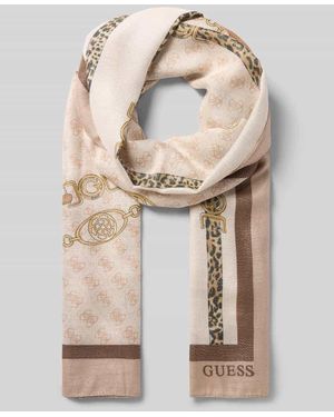 Guess Tuch aus Viskose-Mix mit Logo-Detail - Natur