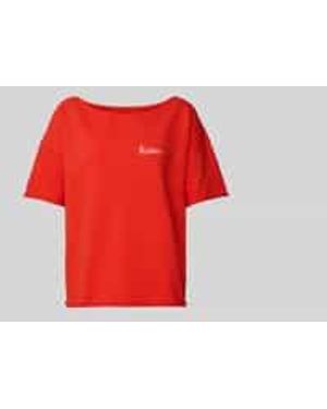 Juvia Oversized T-Shirt Mit Label-Stitching - Rot