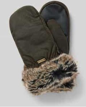 Barbour Handschoenen Met Labeldetail - Grijs