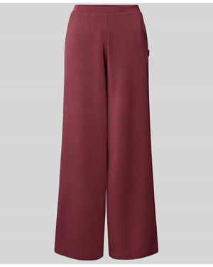 Guess Wide Leg Stoffhose mit Label-Applikation Modell 'OLYMPE' - Rot