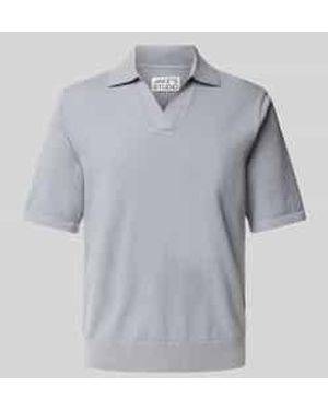 JAKE*S STUDIO MEN Poloshirt Met Structuurpatroon - Grijs