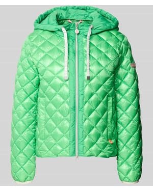Frieda & Freddies Regular Fit Jacke in Stepp-Optik Modell 'YOSIE' - Grün