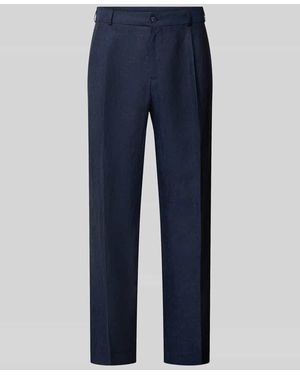 Zuitable Leinenhose mit Bügelfalte Modell 'DiUnic' - Blau