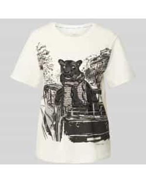 Marc Cain T-Shirt Met Ronde Hals - Wit