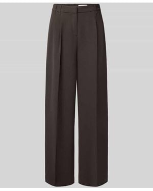 Comma, Wide Fit Hose aus Viskose-Mix - Braun
