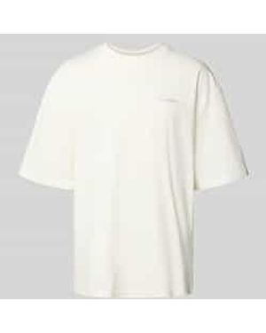PEGADOR Oversized T-shirt Met Labelstitching - Wit