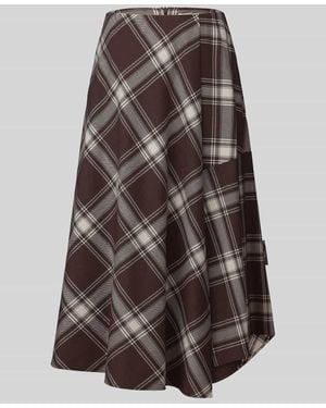 Weekend by Maxmara Maxi-Rock mit asymmetrischem Saum Modell 'D-ROCK' - Braun