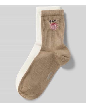 Jake*s Socken mit Motiv-Stitching - Natur