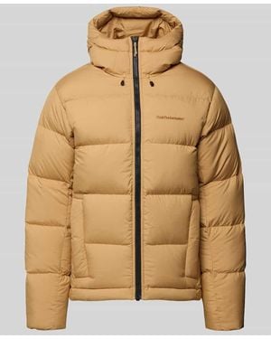 Peak Performance Steppjacke mit Kapuze und Label-Stitching - Natur