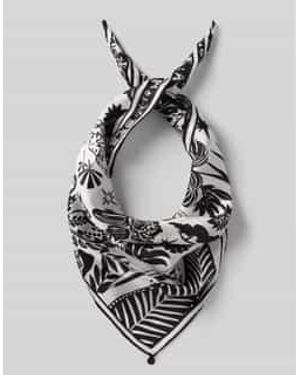 Codello Sjaal Van Zijde Met All-Over Print Model 'Jungle' - Wit