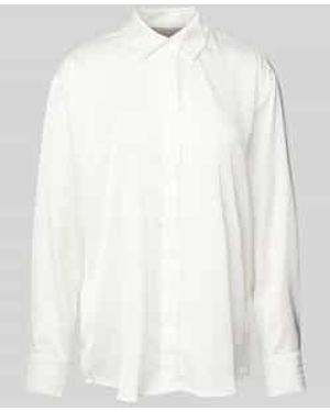 christian berg Overhemdblouse Met Blinde Knoopsluiting - Wit