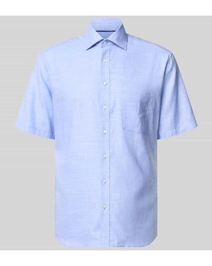Eterna Modern Fit Business-Hemd mit Kentkragen - Blau