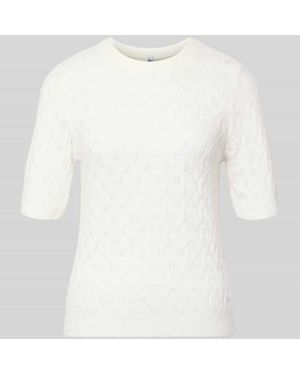 Pieces Regular Fit Pullover mit Woll-Anteil Modell 'LELOU' - Weiß