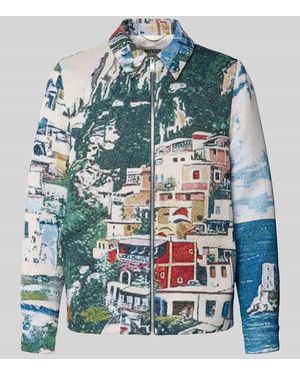 DRYKORN Regular Fit Jacke mit Allover Look Modell 'JOTTAR' - Blau