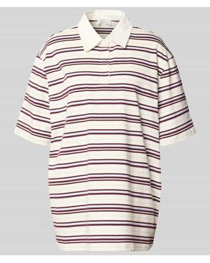 LeGer By Lena Gercke T-Shirt mit Polokragen Modell 'Cora' - Grau