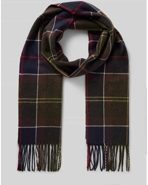 Barbour Schal mit Fransenabschluss Galingale Tartan - Schwarz