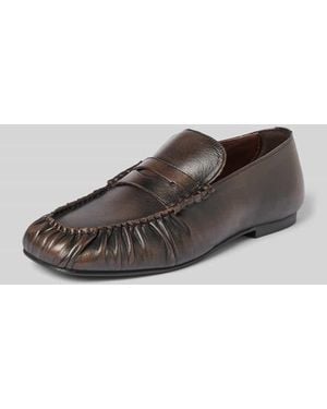 Alohas Loafer aus Rindsnappa mit Ziernaht - Grau