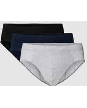 Schiesser Slip Met Elastische Band Model 'Supermini' - Zwart